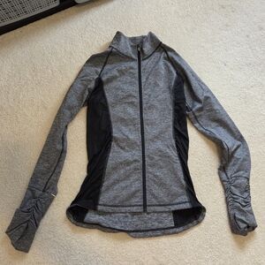 Victoria's Secret Gray and Black Zip-Up Hoodie